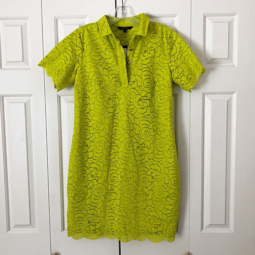 Banana Republic Floral Lace Shirt Dress NWT